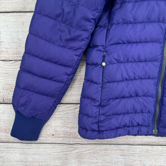 The North Face Goose Down 600 Puffer Jacket Womens Small Purple Hooded - Picture 5 of 13